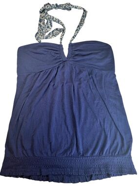 AMERICAN EAGLE OUTFITERS navy blue Halter Tube Top